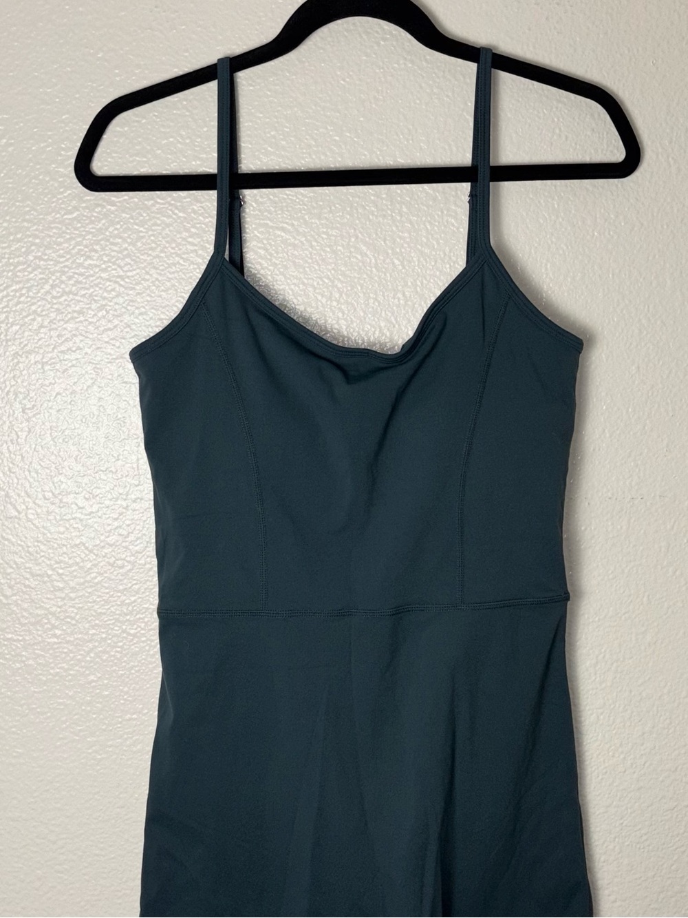 NWT QINSEN Womens Spaghetti Strap Bodycon Romper Short Jumpsuit Size XL TEAL - Picture 8 of 16